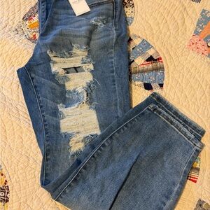 Judy Blue Heavily Distressed Skinny Jeans